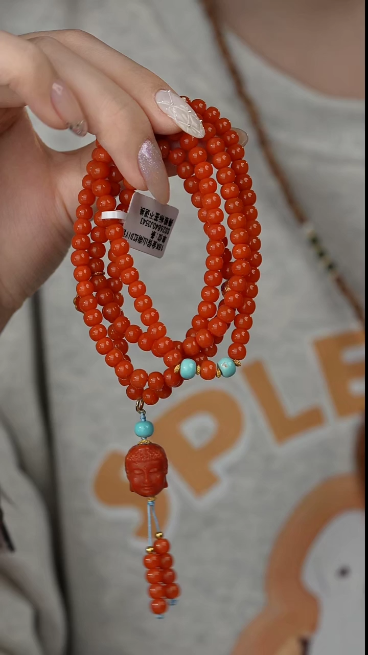 【闪购商品】南红玛瑙多圈18K金镶嵌A08（多样性发一件）5mm+