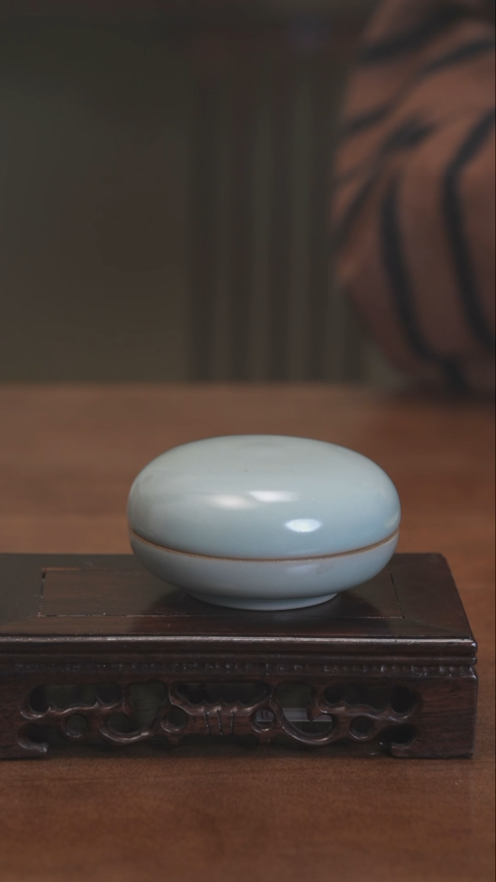 【闪购商品】YY宝丰宋官窑汝瓷仿古釉印泥盒