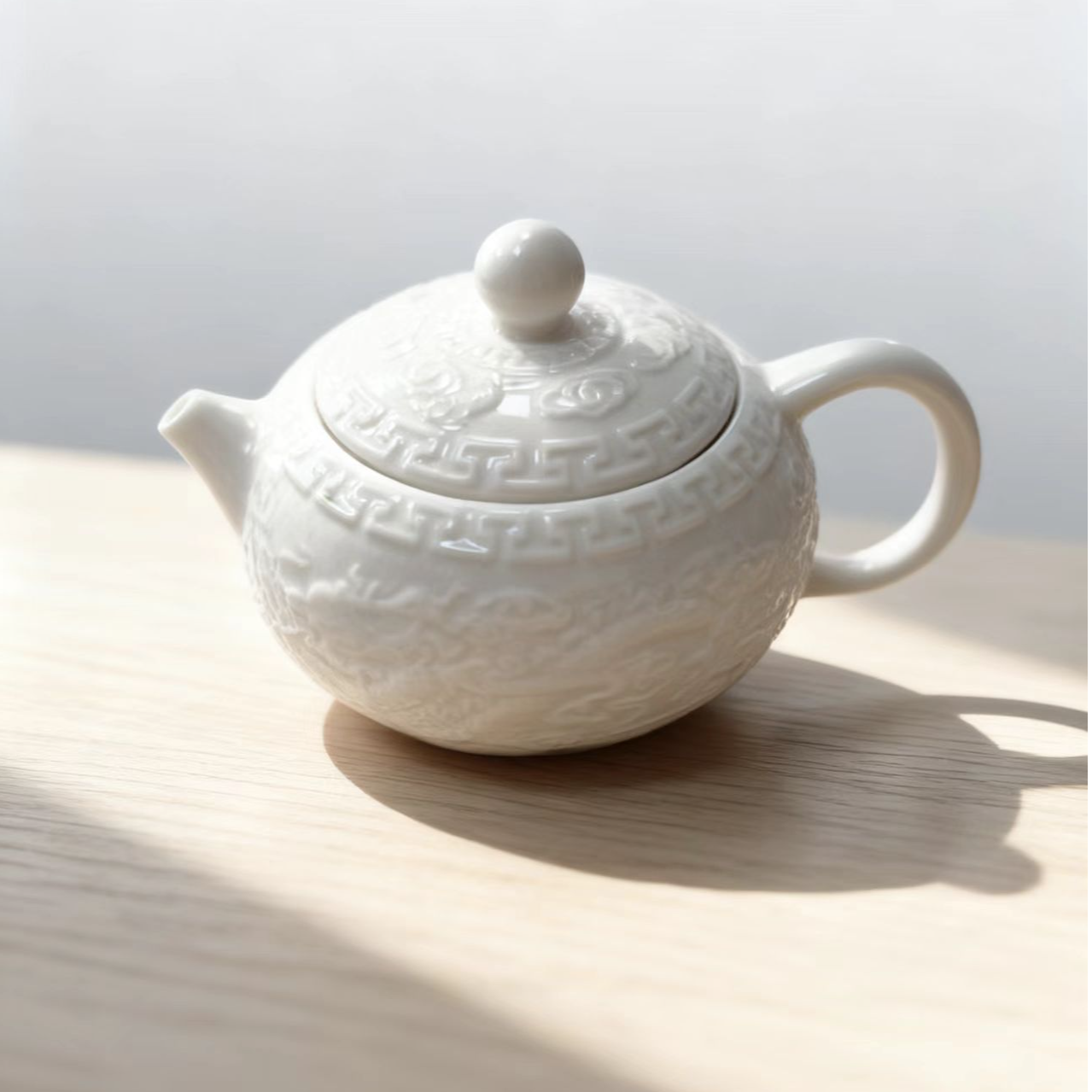 龙窑茶器  羊脂玉西施壶  825