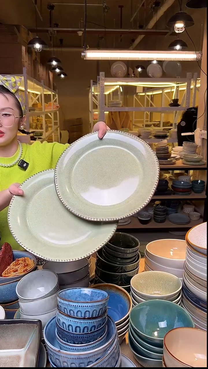 瓷257外贸尾货窑变釉下彩默认瑕疵