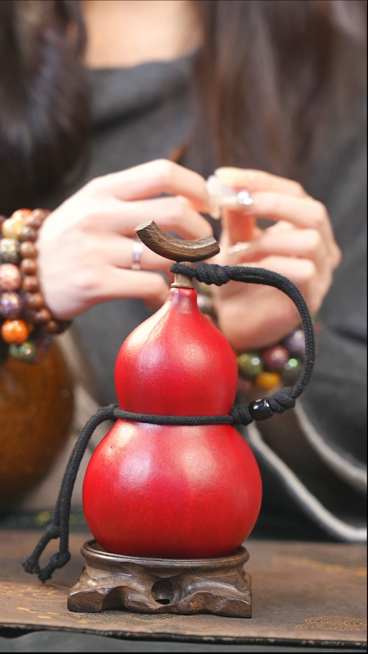 【闪购商品】XG221大漆酒葫芦不包手串及旋转底座