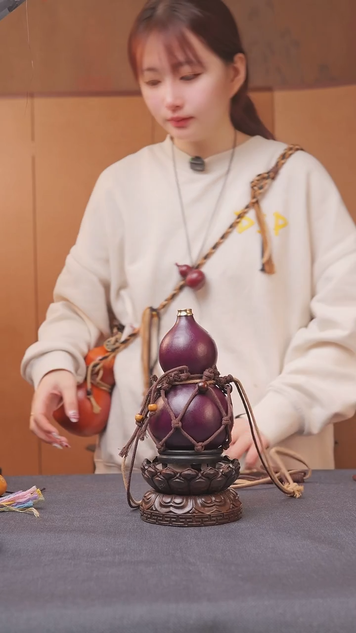 666号链接精品大漆葫芦现货现发[一物一拍]不包含莲花底座