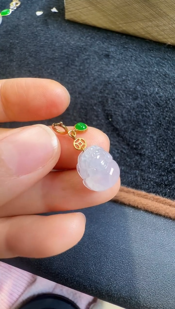 【闪购商品】翡翠颈饰18K金镶嵌00000580