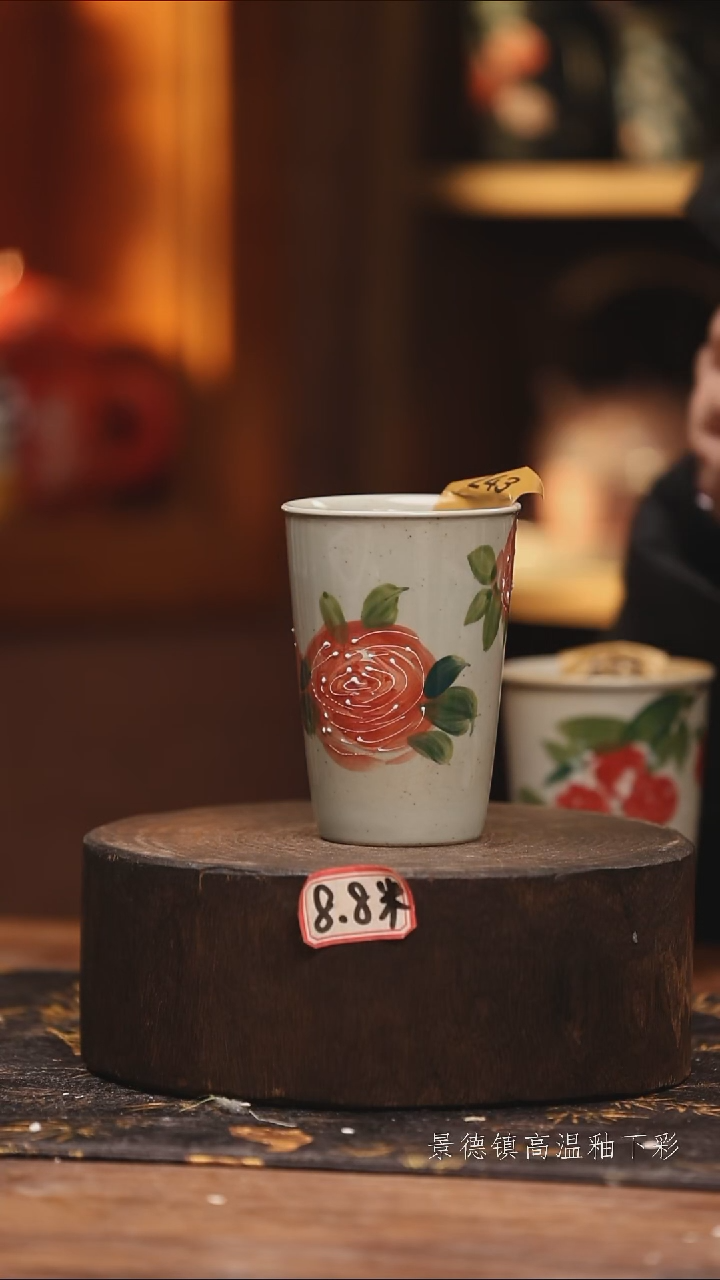 陶瓷景德镇高温釉下手绘陶瓷@L243@