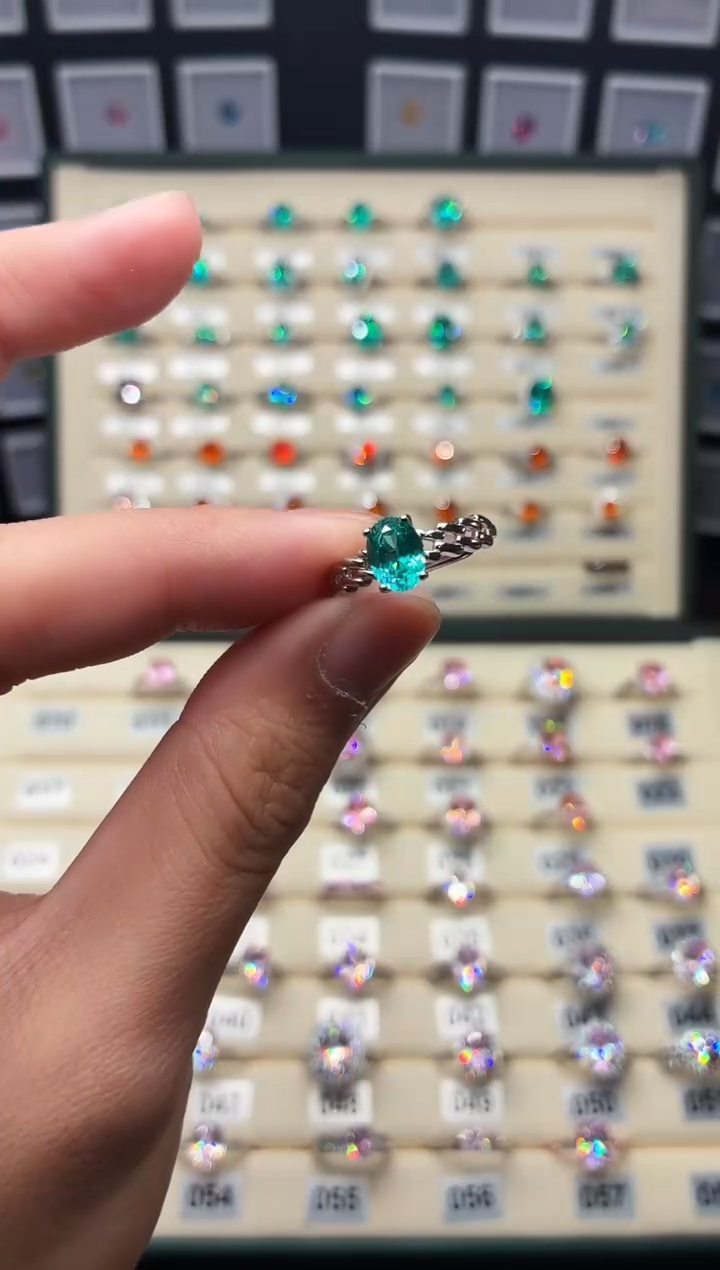 银S925镶嵌戒指碧玺1