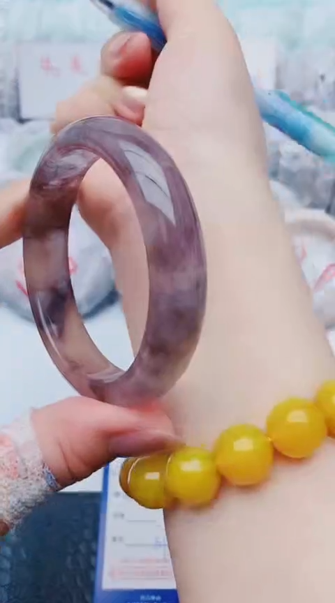 未镶嵌手镯石英质玉w268+58-59