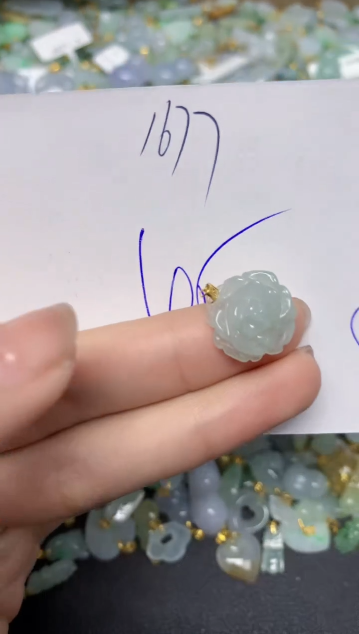 【闪购商品】翡翠颈饰18K金镶嵌天然翡翠A货