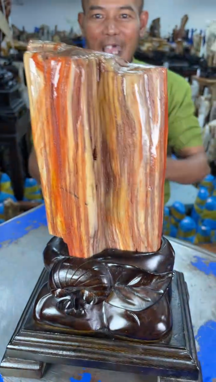 摆件硅化玉未镶嵌7