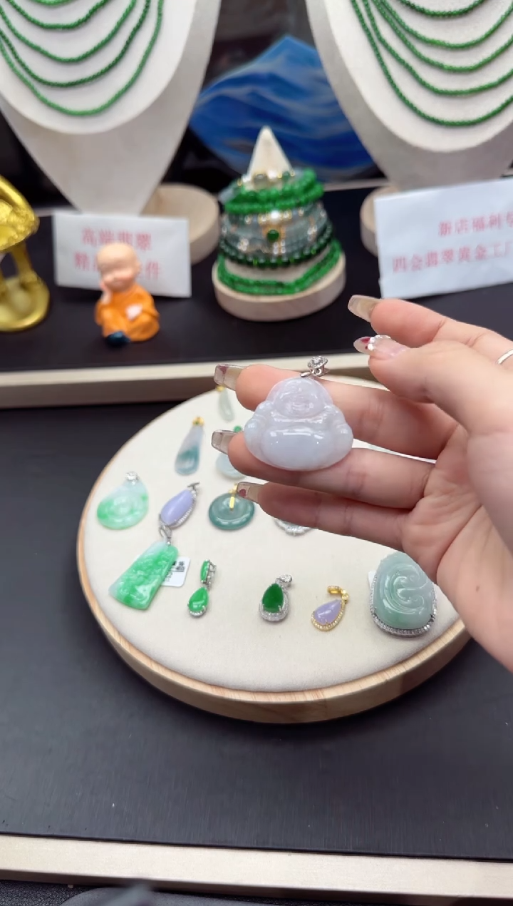【闪购商品】翡翠吊坠(不含链)银S925镶嵌【海莎一口翠】翡翠挂件1