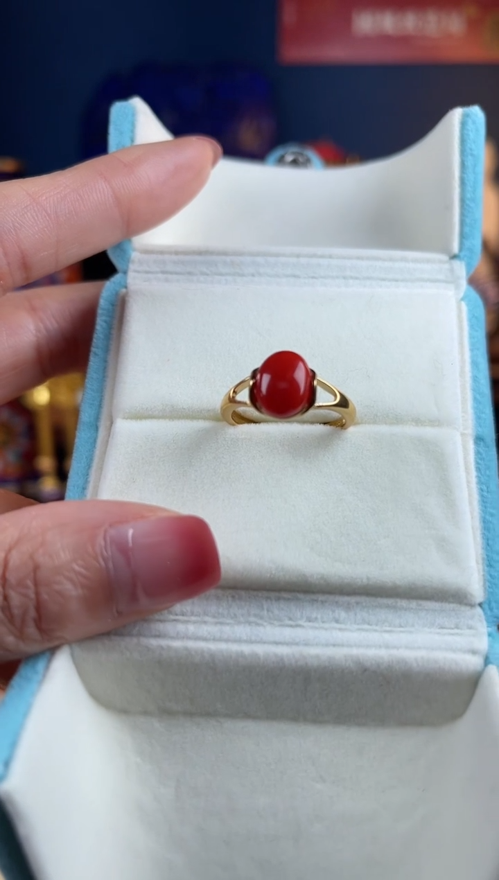 【闪购商品】红色珐琅景泰蓝戒指
