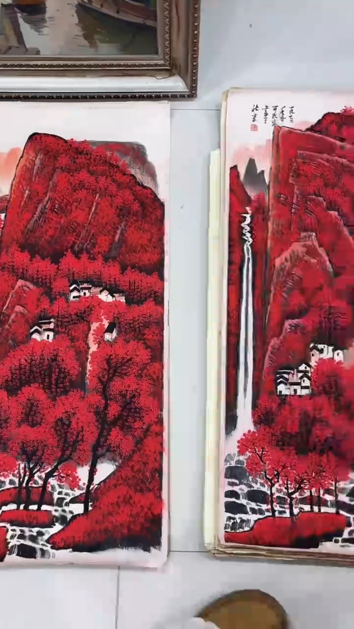 带灯款古艺万山红 画