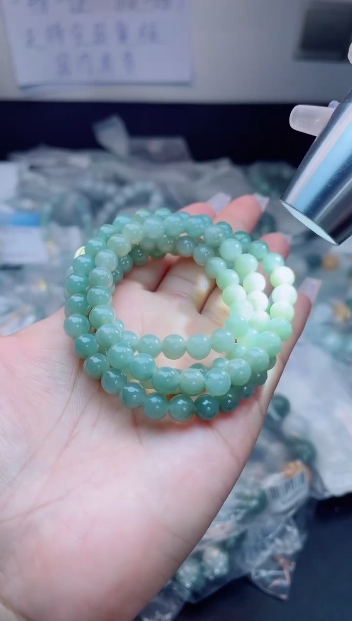 未镶嵌定制翡翠珠串