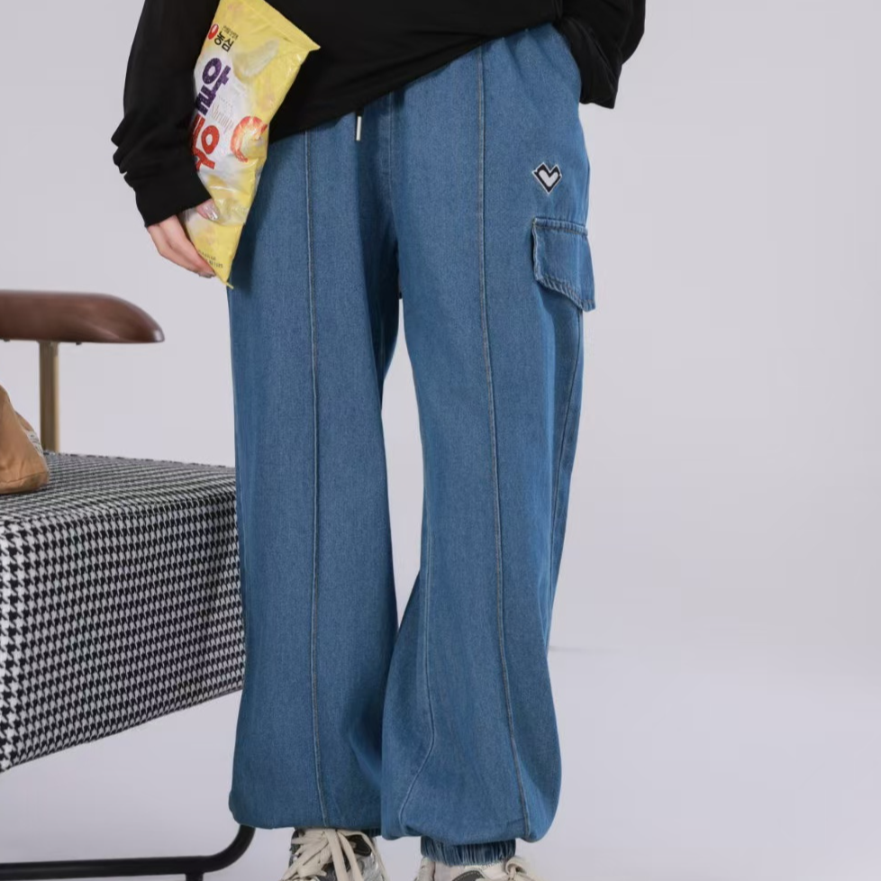 17698高端专享2025老林家天花板春款牛仔裤蓝色