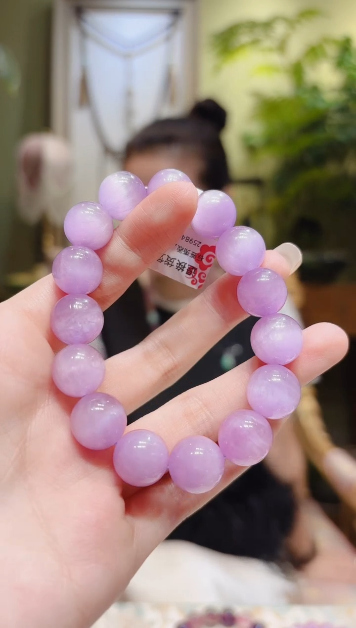 【闪购商品】锂辉石手串未镶嵌紫锂辉手串10/13.1