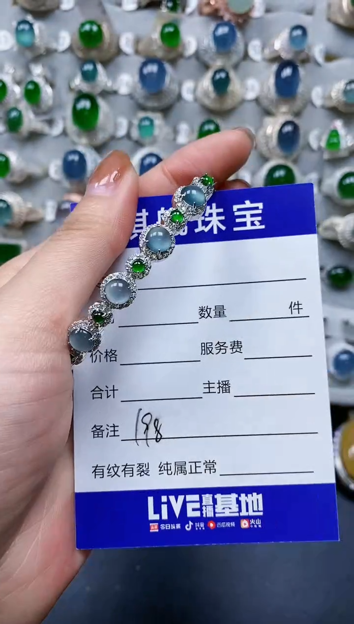 【闪购商品】翡翠手镯银S925镶嵌0198