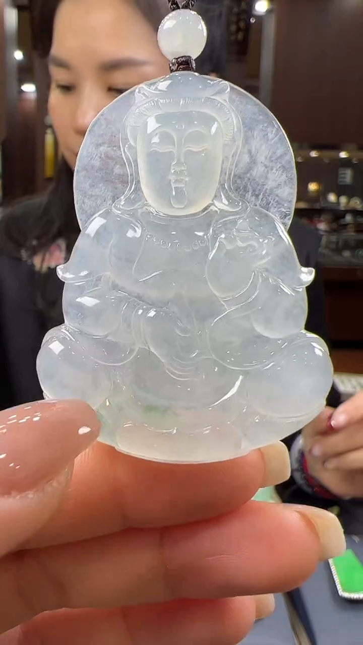 【闪购商品】翡翠挂件未镶嵌观音