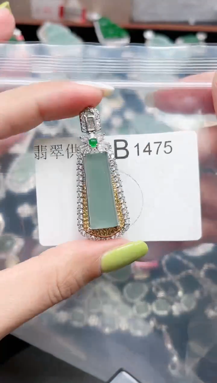 【闪购商品】翡翠颈饰未镶嵌赠皮绳1475