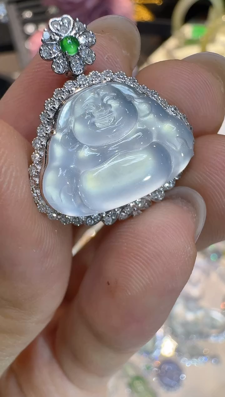 吊坠(不含链)18K金镶嵌翡翠多样性团购发一件