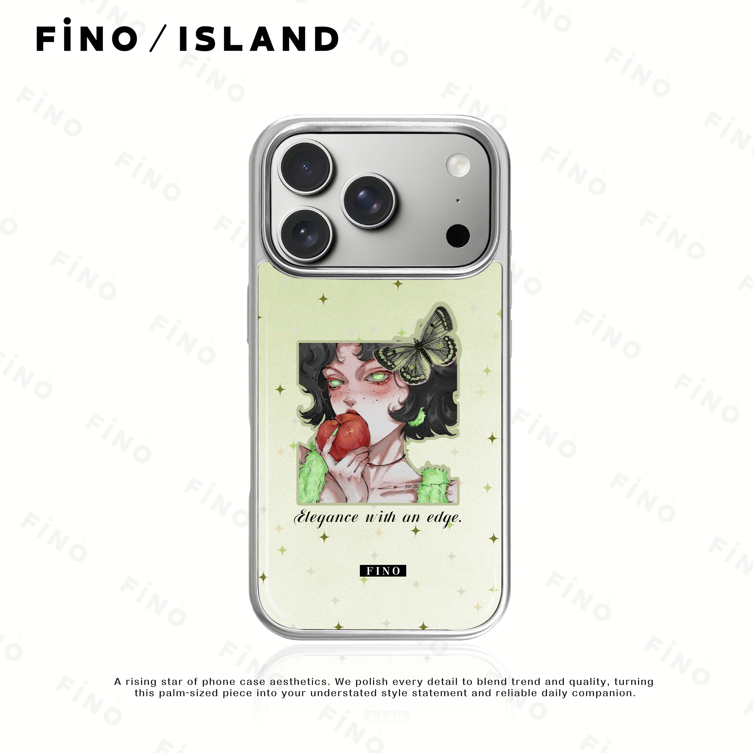 潮流绿宝蝴蝶手机壳适用苹果iPhone17/16/15ProMax防摔滴胶壳ins