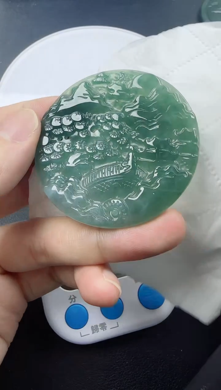 【闪购商品】翡翠颈饰未镶嵌山水111111