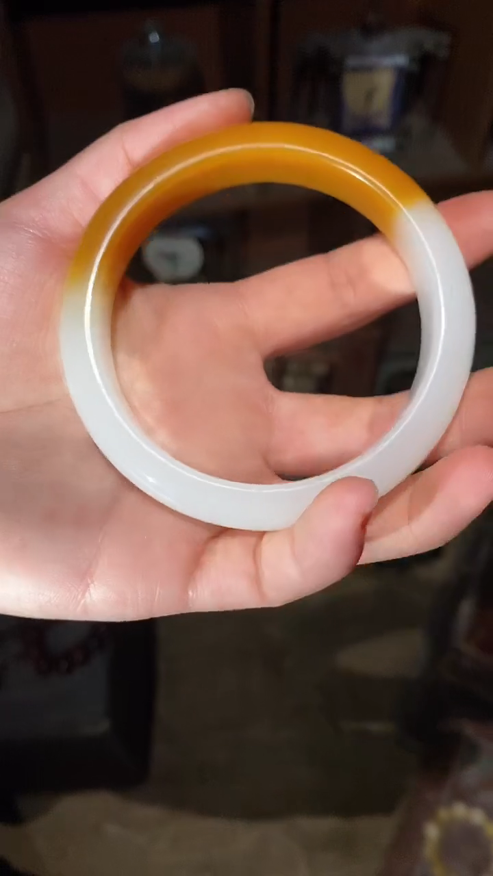 和田玉（糖玉）手镯未镶嵌永玉阁精品专属摆件