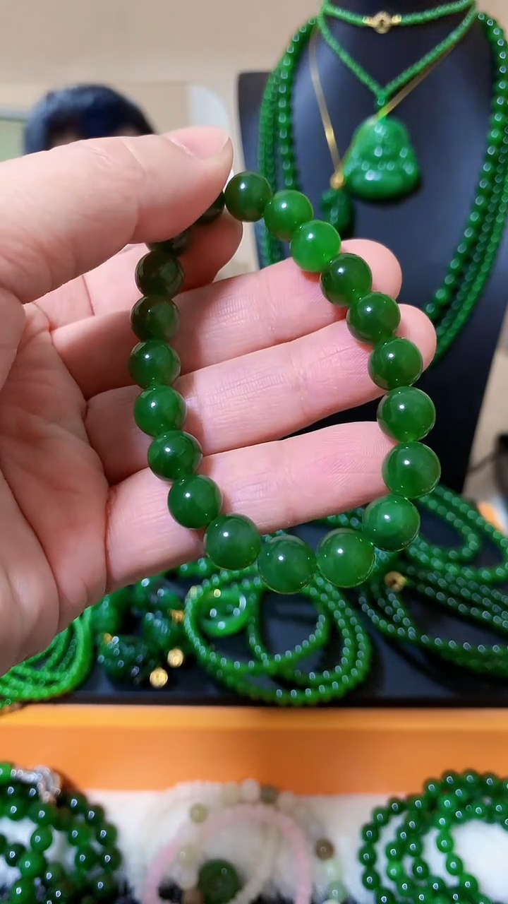【闪购商品】和田玉（碧玉）手链未镶嵌10