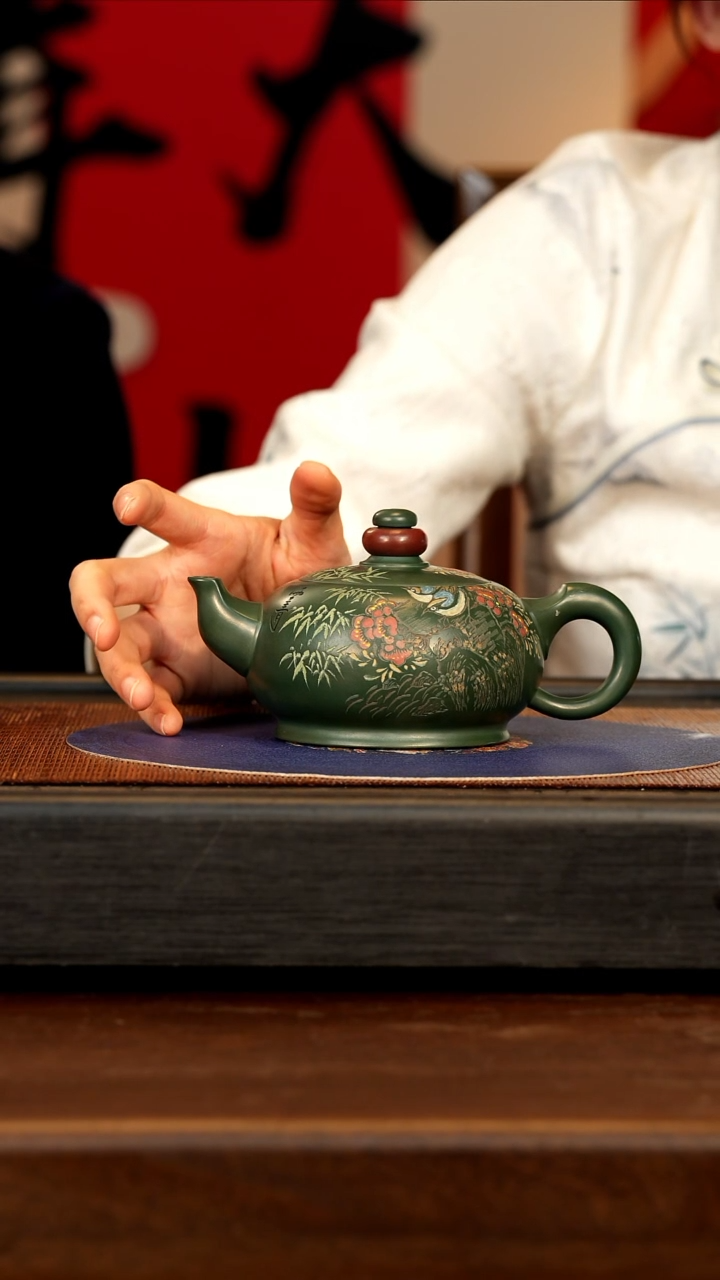 【闪购商品】紫砂茶壶GHJ 绿泥 时来运转