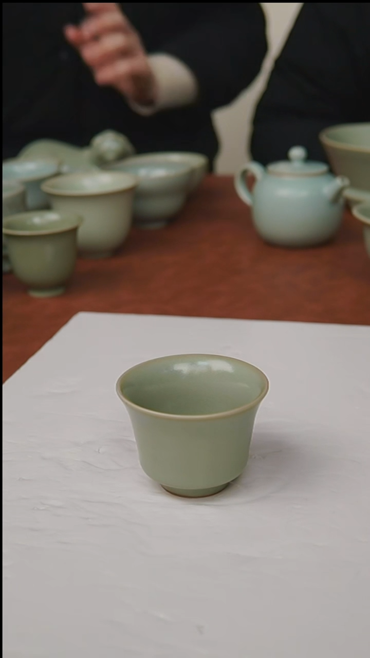 杯子瓷富山严选汝瓷，马蹄杯
