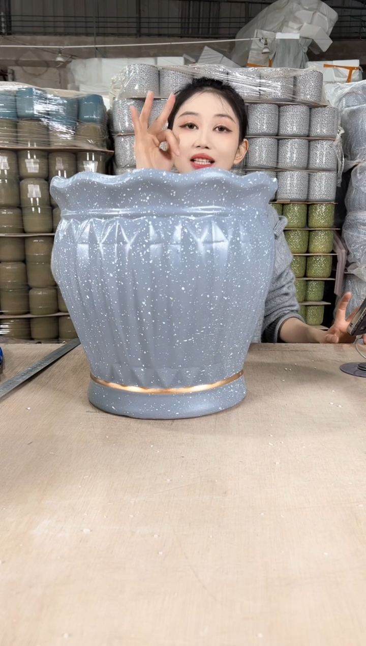 【闪购商品】陶瓷荷口加高灰点大号30x30