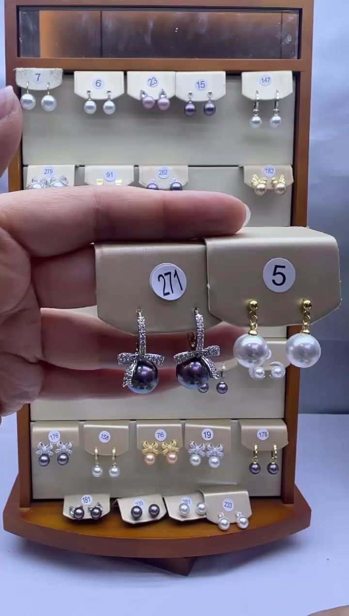 未镶嵌耳饰淡水珍珠271+5