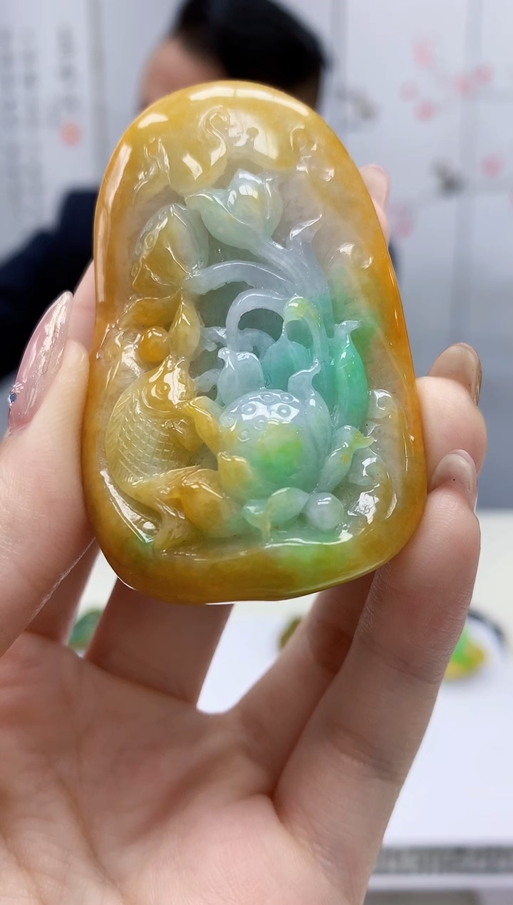 【闪购商品】定制翡翠未镶嵌4969jw-毛货挂件60