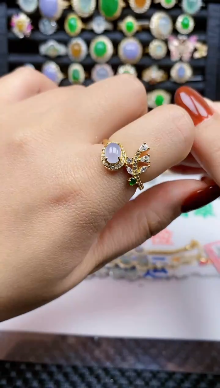 银S925镶嵌戒指翡翠38