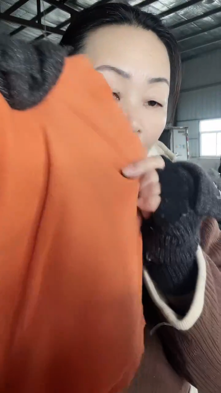 大秀布料51号蜜糖橘色半米罗纹