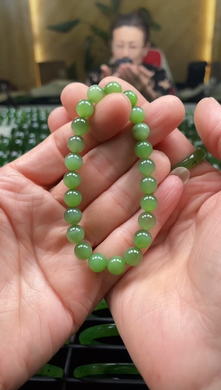 【闪购商品】和田玉（碧玉）手链未镶嵌碧玉手串-800