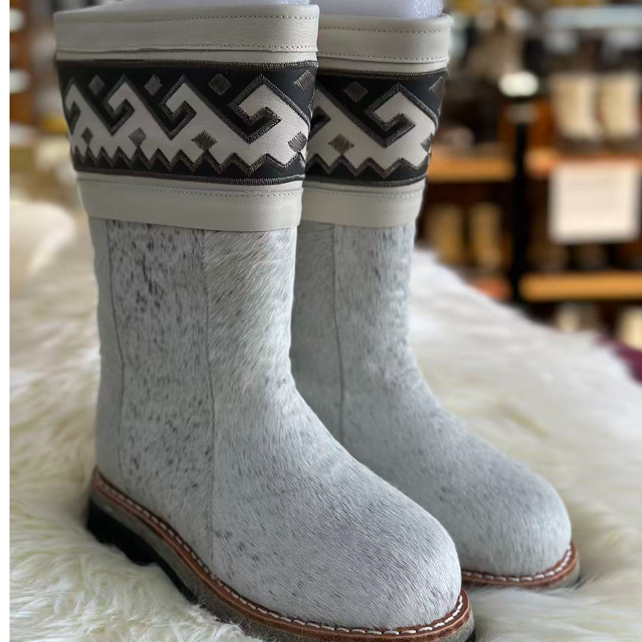 索伦部623-8 高筒女马毛女款