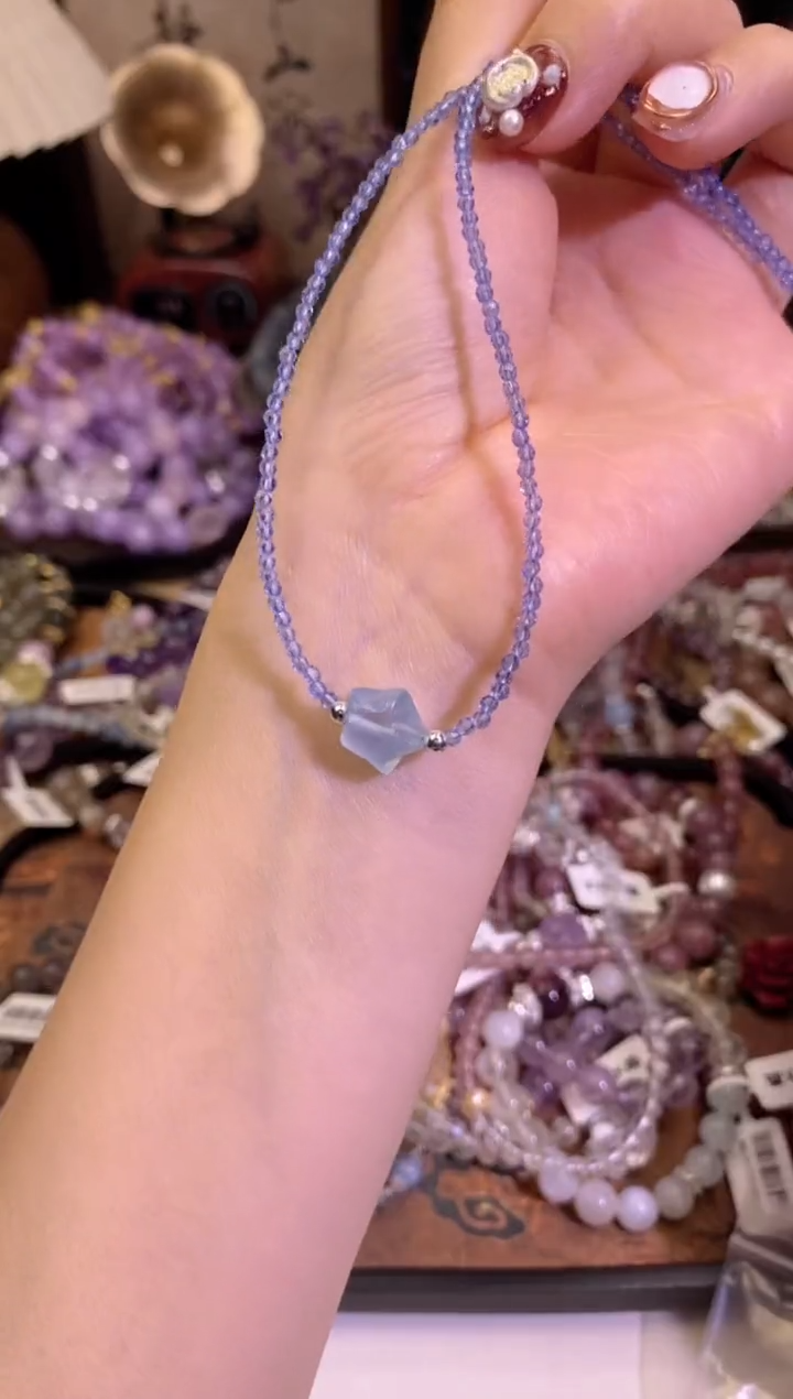 【闪购商品】海蓝宝石颈饰未镶嵌6113