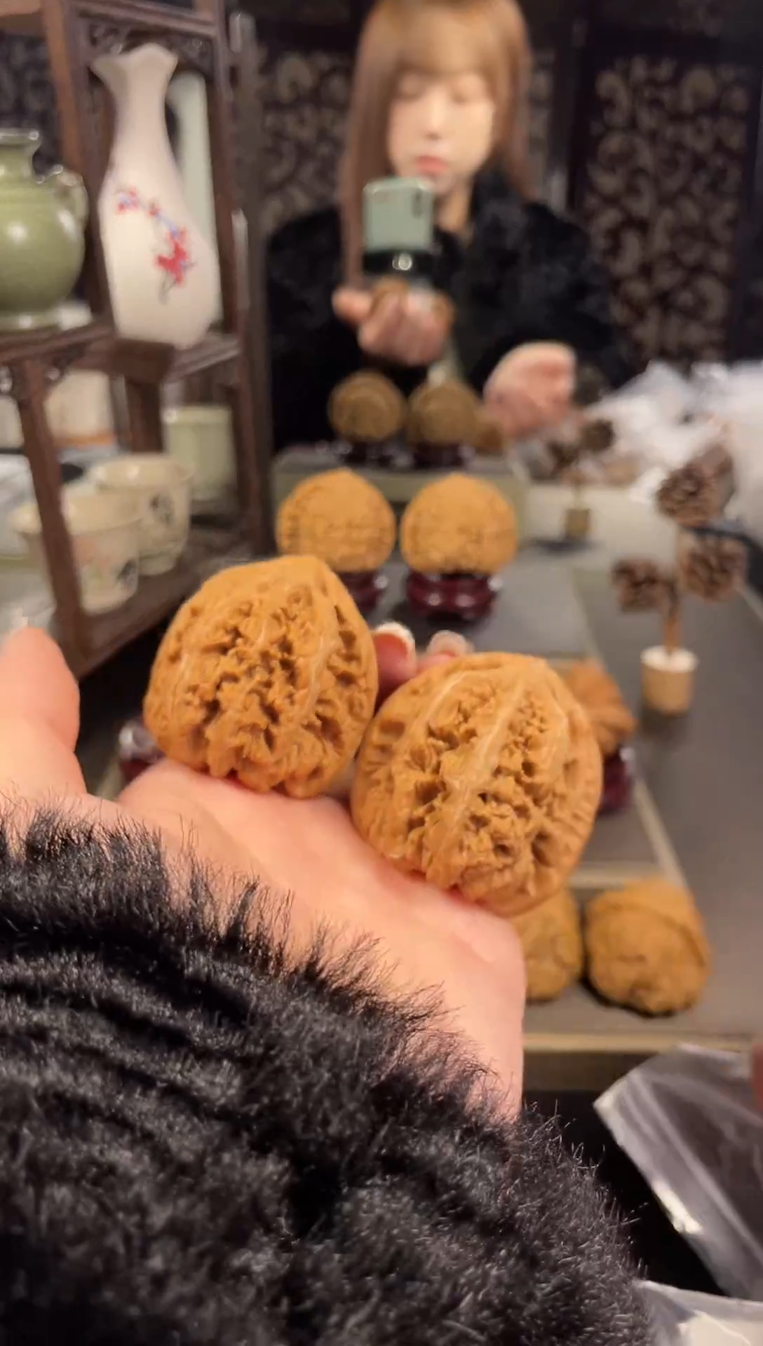 【闪购商品】文玩核桃把件大粗筋44尺-14