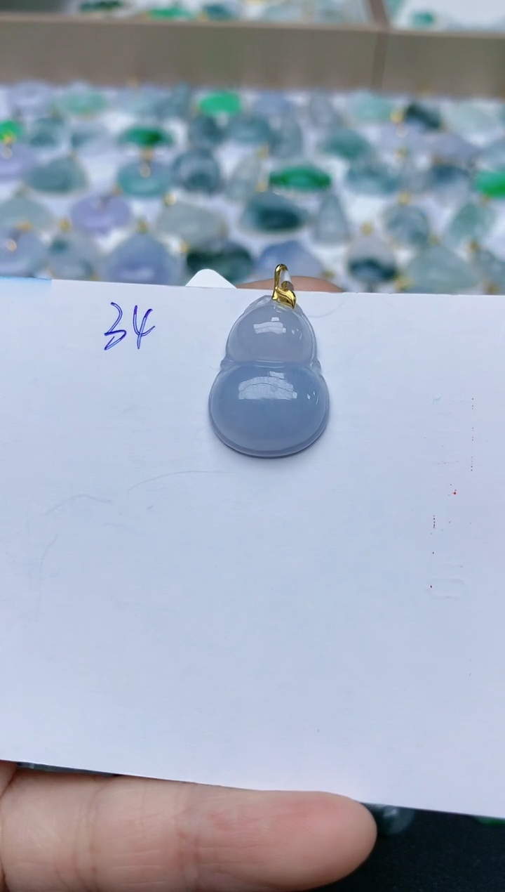 【闪购商品】翡翠颈饰18K金镶嵌天然翡翠A货