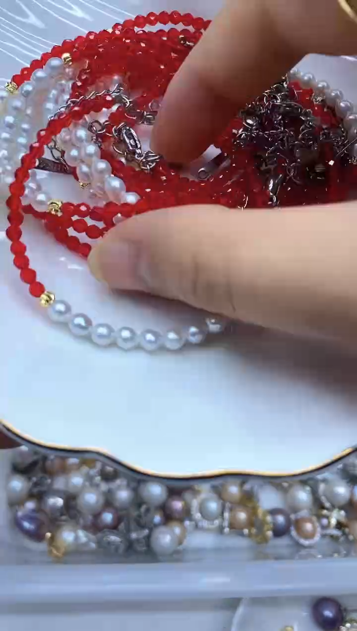 未镶嵌手链淡水珍珠手链多样性发其一