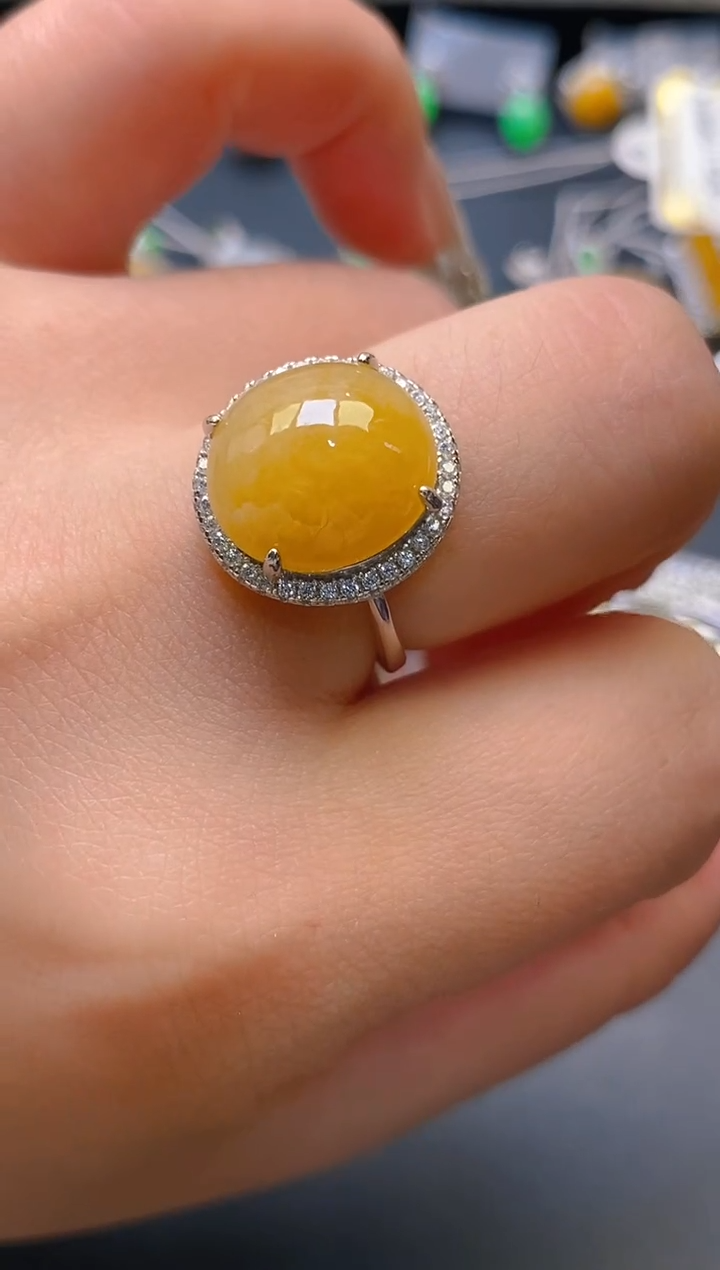 【闪购商品】翡翠耳饰银S925镶嵌天然A货翡翠1