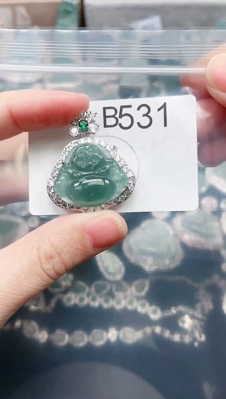 【闪购商品】翡翠颈饰未镶嵌赠皮绳531