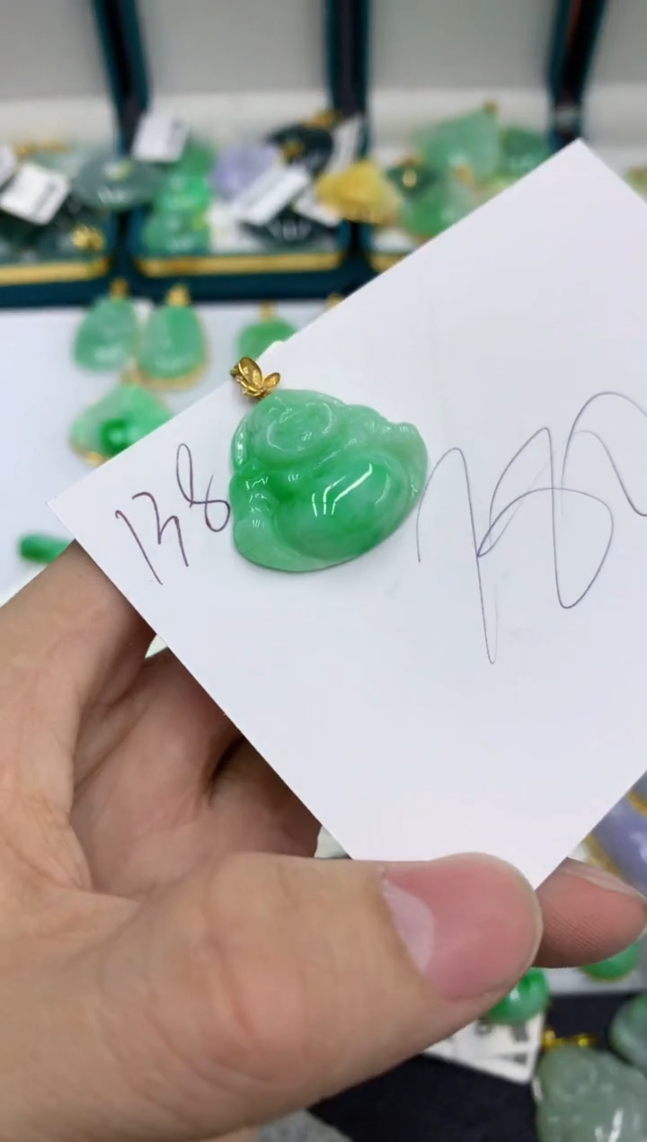 【闪购商品】翡翠颈饰18K金镶嵌号链接11111