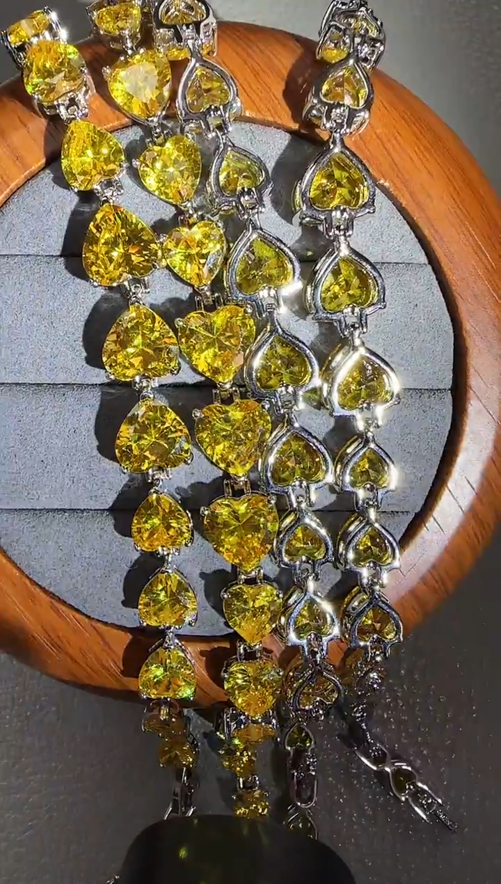 主播定制链接黄色爱心手链