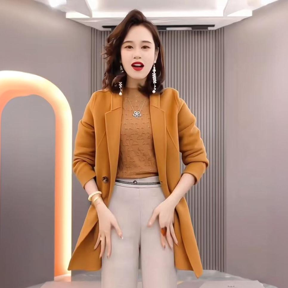 【轻奢双面大衣】2235显瘦显高神器高级感西装领中长款保外套女