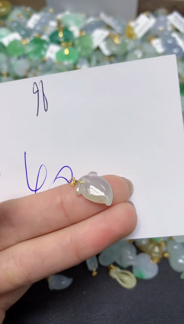 【闪购商品】翡翠颈饰18K金镶嵌 天然翡翠A货