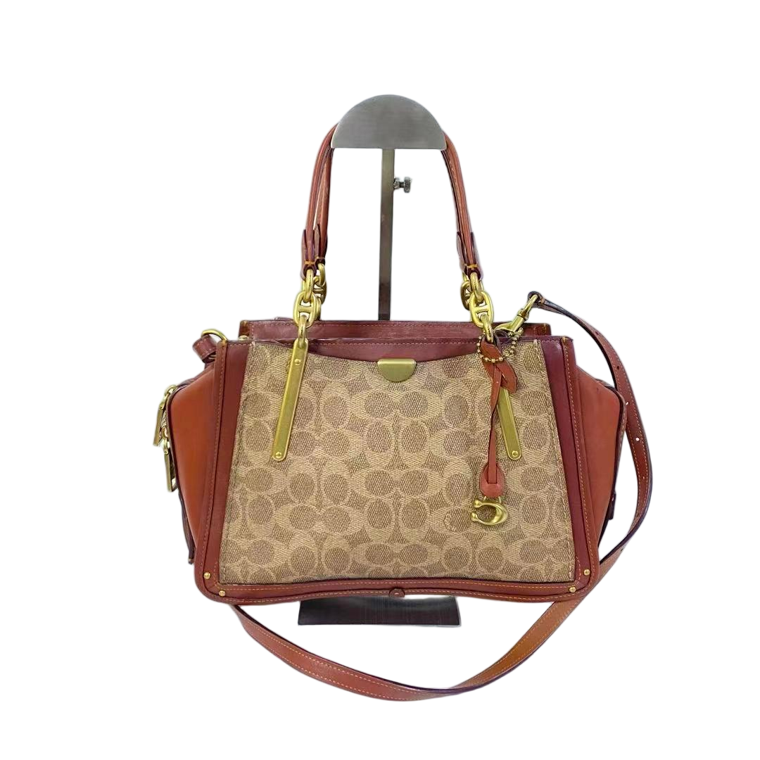 95新 COACH/蔻驰 经典老花PVC拼皮手提斜挎包  SH-31093-A