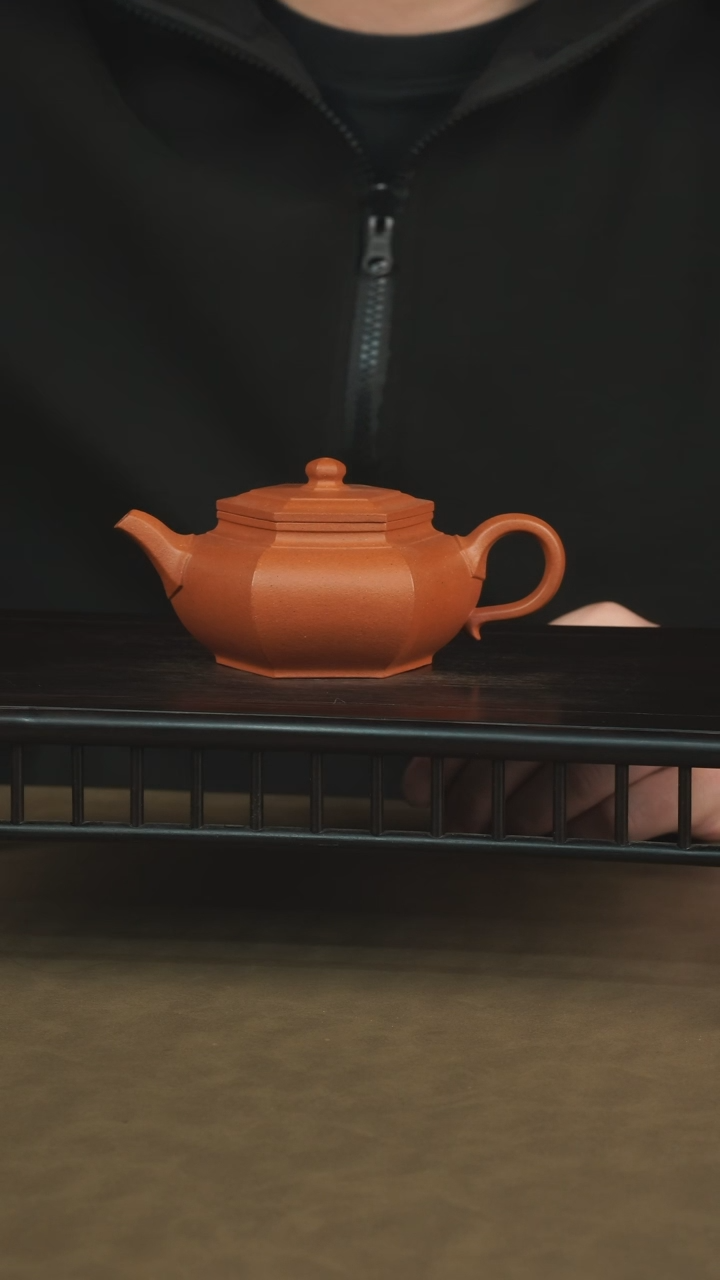 【闪购商品】紫砂茶壶大茗茶器尧日辰光野山红泥大彬六方