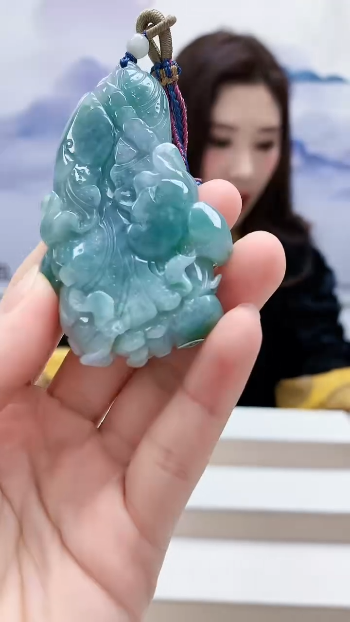 未镶嵌定制翡翠4829lr-毛货挂件23