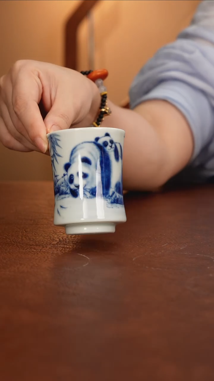 景德镇瓷器，青花瓷手绘茶具~