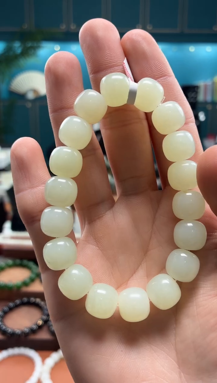 未镶嵌手串和田玉黄玉11-12